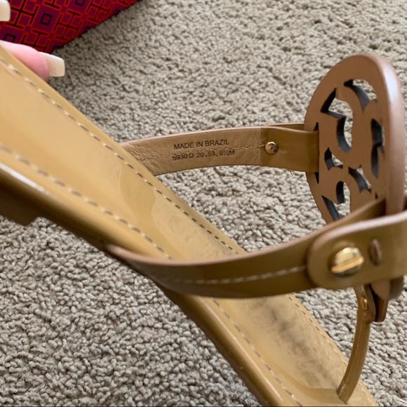 NEW 10.5 Tory Burch Miller Patent Leather Sand - Picture 8 of 11